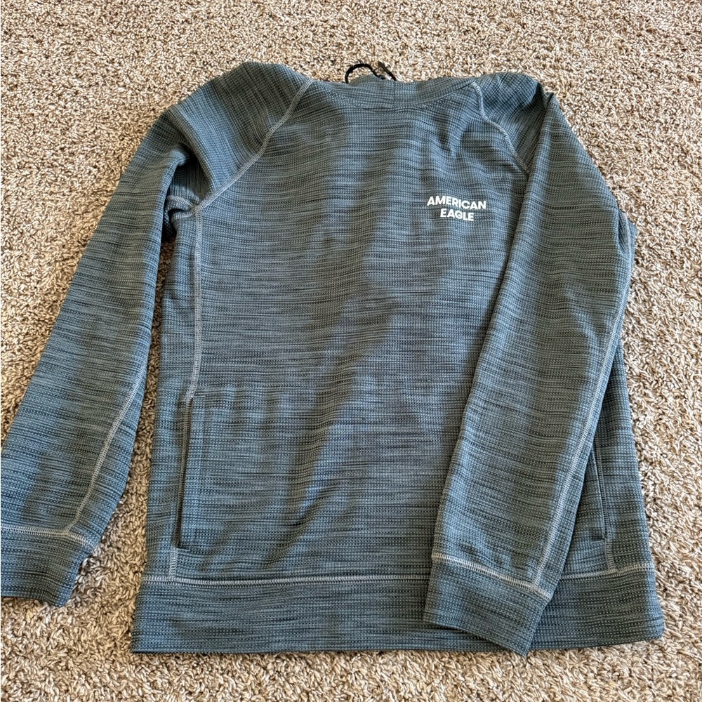 American Eagle Outfitters Men's Blue Crewneck Sweater